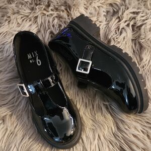 Mix No. 6 Shiny Black Kids Dress Shoes
